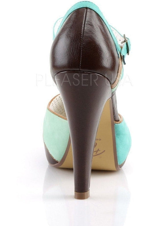 BETTIE-17 Pumps | Brown Faux Leather-Pin Up Couture-D'Orsays-SEXYSHOES.COM