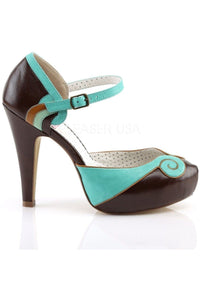 BETTIE-17 Pumps | Brown Faux Leather-Pin Up Couture-D&