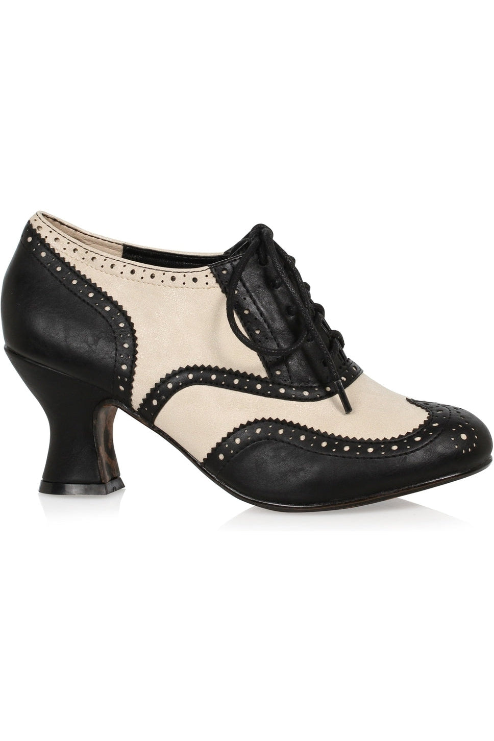 Bettie Page Patricia Pump | Black Faux Leather-Pumps-Bettie Page by Ellie-SEXYSHOES.COM