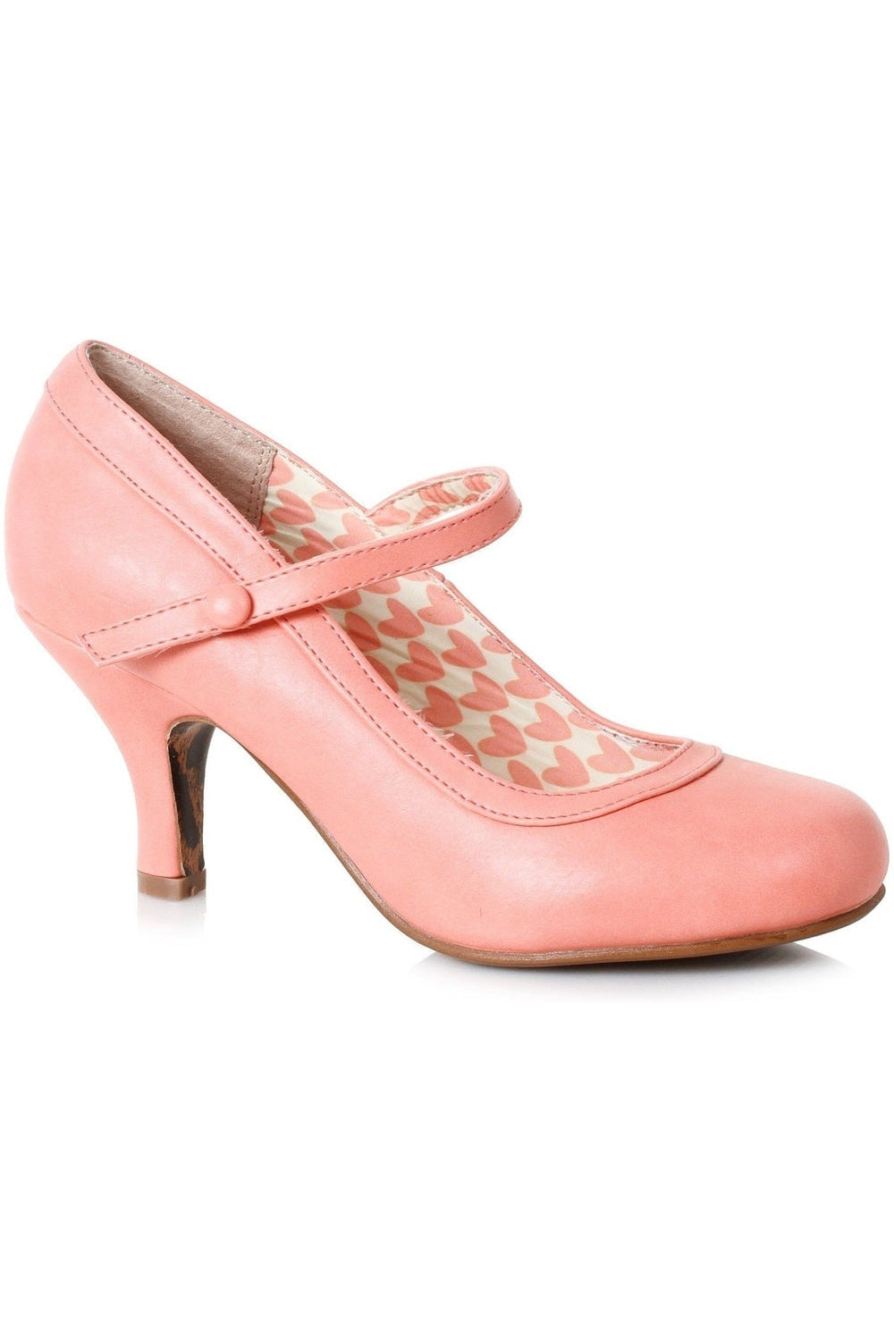 Bettie Paige Bettie Vintage Pump | Orange Faux Leather-Bettie Page by Ellie-SEXYSHOES.COM