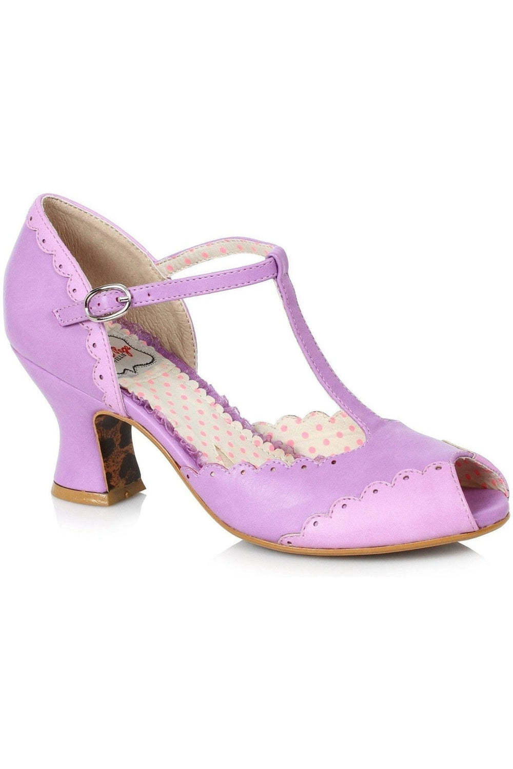 Bettie Paige Carlie Vintage Pump | Purple Faux Leather-Bettie Page by Ellie-SEXYSHOES.COM