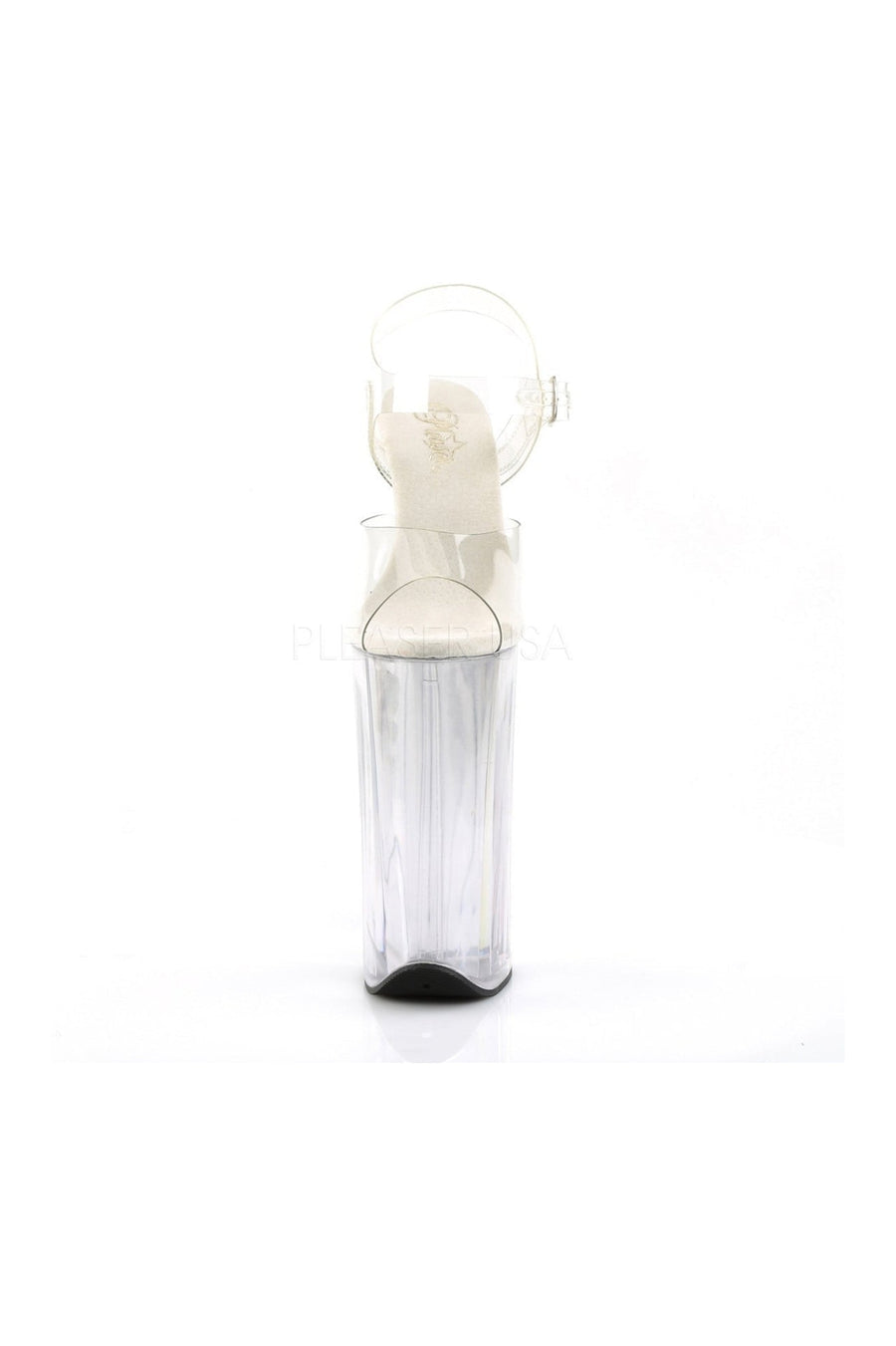 Pleaser BEYOND-008 Platform Sandal in Clear Vinyl