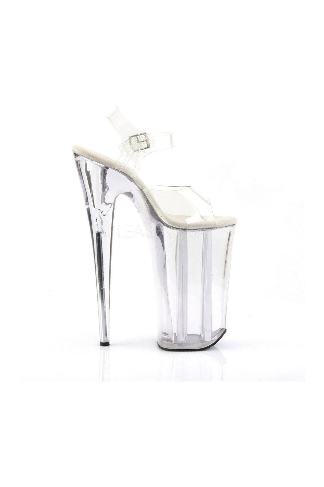 Pleaser BEYOND-008 Platform Sandal in Clear Vinyl