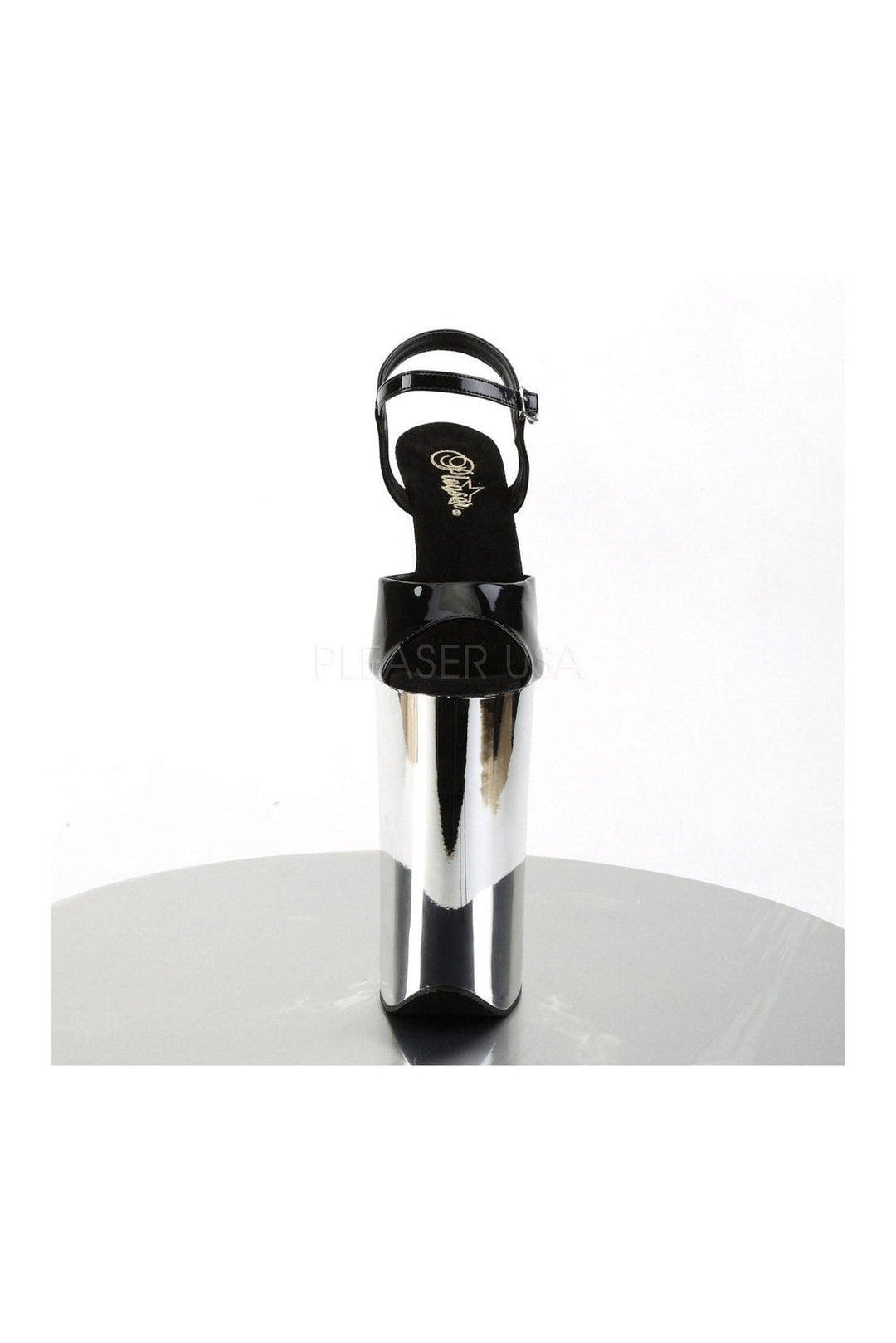 Pleaser BEYOND-009 Platform Sandal in Black Patent