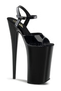 BEYOND-009 Platform Sandal  | Black Patent