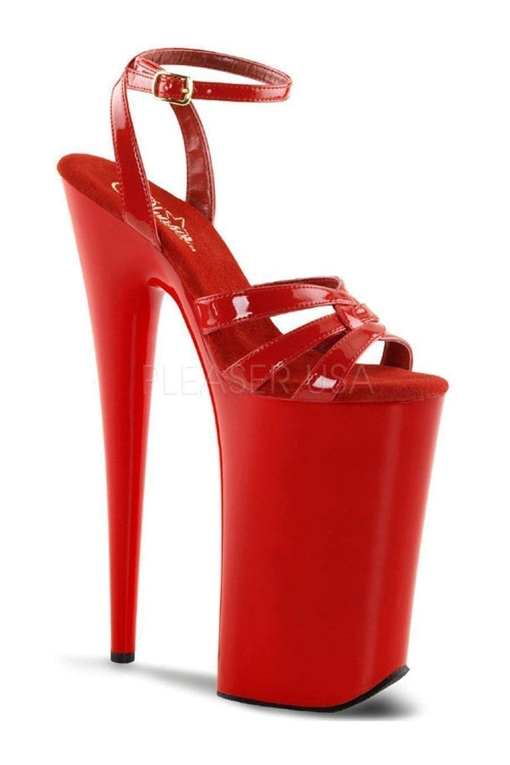 BEYOND-012 Platform Sandal | Red Patent-Pleaser-Red-Sandals-SEXYSHOES.COM
