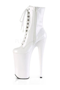 Pleaser BEYOND-1020 Platform Ankle Boot in White Patent