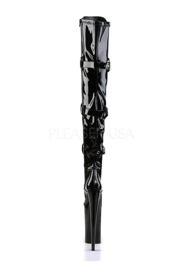 BEYOND-3028 Platform Boot | Black Patent-Pleaser-Thigh Boots-SEXYSHOES.COM