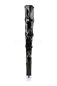Pleaser BEYOND-3028 Platform Boot in Black Patent
