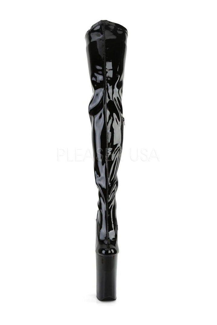 BEYOND-4000 Platform Boot  | Black Patent