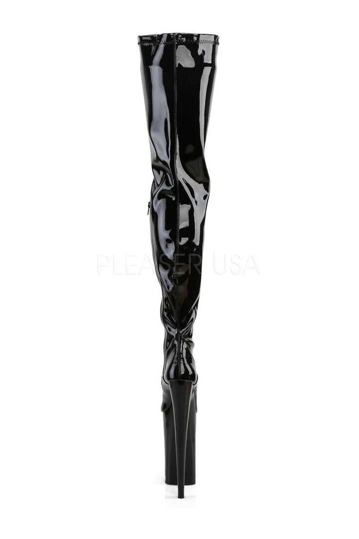 BEYOND-4000 Platform Boot | Black Patent-Pleaser-Thigh Boots-SEXYSHOES.COM