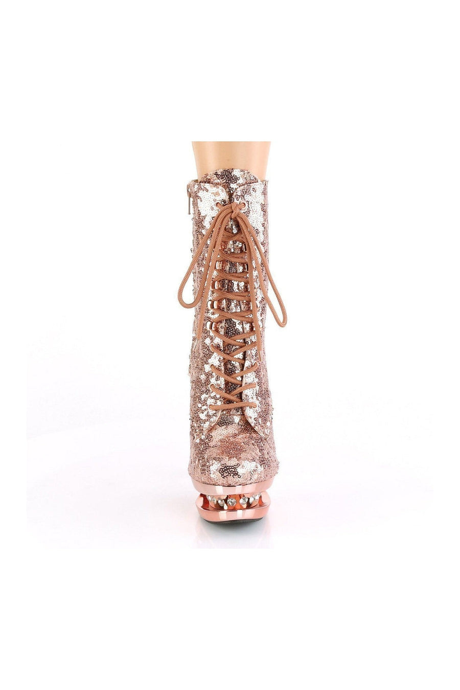Pleaser BLONDIE-R-1020 Exotic Boot in Gold Sequins