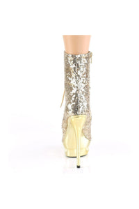 Pleaser BLONDIE-R-1020 Exotic Boot in Gold Sequins