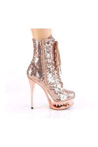 Pleaser BLONDIE-R-1020 Exotic Boot in Gold Sequins