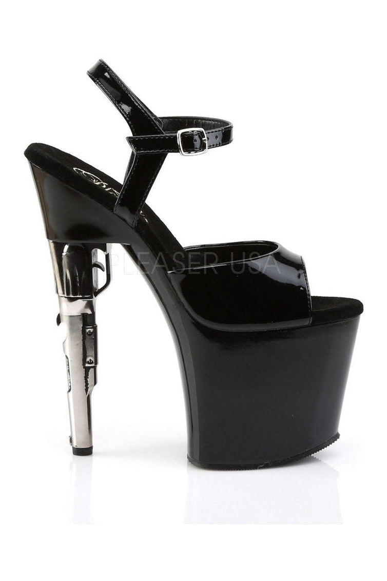 BONDGIRL-709 Platform Sandal | Black Patent-Pleaser-Sandals-SEXYSHOES.COM