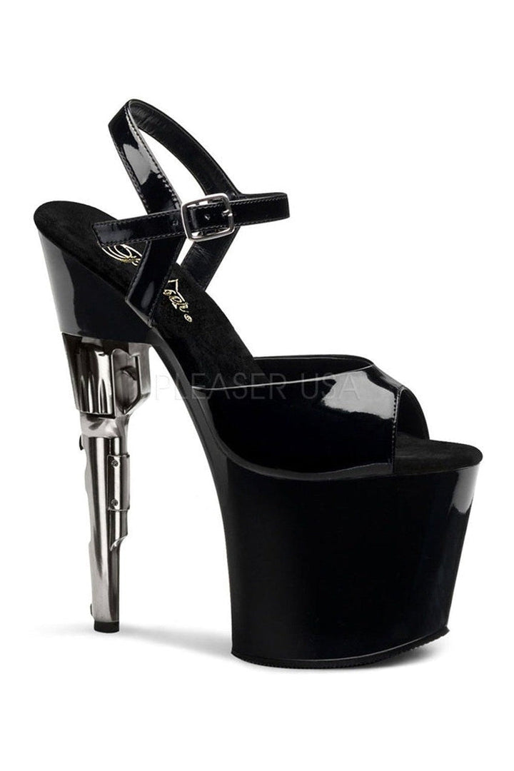 BONDGIRL-709 Platform Sandal | Black Patent-Pleaser-Black-Sandals-SEXYSHOES.COM