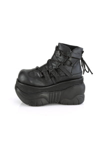 Demonia BOXER-13  Ankle Boot in Black Faux Leather