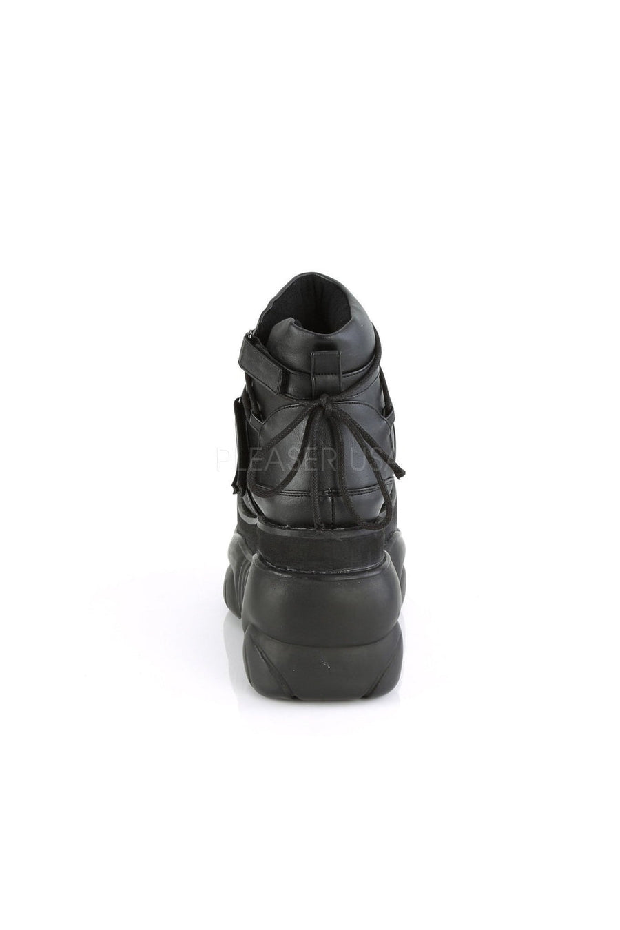 Demonia BOXER-13  Ankle Boot in Black Faux Leather