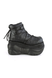 Demonia BOXER-13  Ankle Boot in Black Faux Leather