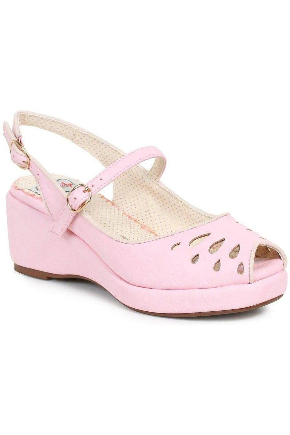 BP242-FAYE Wedge | Pink Faux Leather-Bettie Page by Ellie-SEXYSHOES.COM