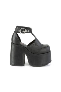 Demonia CAMEL-103  Ankle Boot in Black Faux Leather