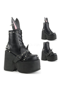 Demonia CAMEL-202  Ankle Boot in Black Faux Leather from SexyShoes.com