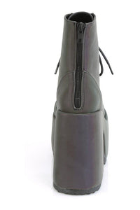 Demonia CAMEL-203 Ankle Boot in Green Faux Leather