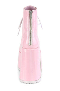 Demonia CAMEL-203 Ankle Boot in Hologram Patent