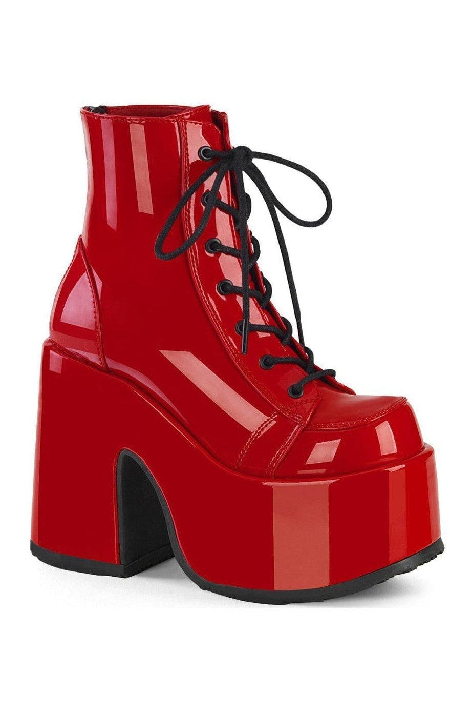 CAMEL-203 Ankle Boot | Red Patent-Ankle Boots-Demonia-SEXYSHOES.COM