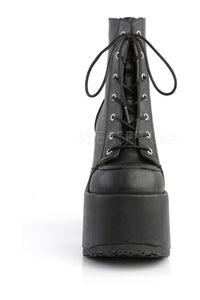 Demonia CAMEL-203  Ankle Boot in Black Faux Leather