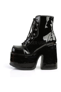 Demonia CAMEL-203  Ankle Boot in Black Patent