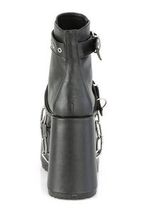 Demonia CAMEL-205 Ankle Boot in Black Faux Leather