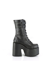 Demonia CAMEL-250  Ankle Boot in Black Faux Leather