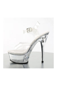 Pleaser CAPTIVA-608 Platform Sandal in Clear Vinyl