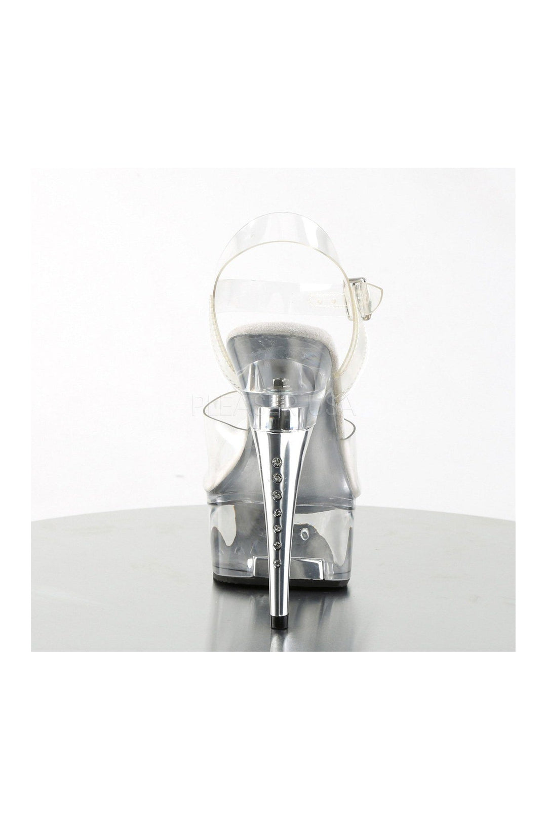 Pleaser CAPTIVA-608 Platform Sandal in Clear Vinyl