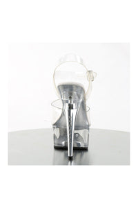 Pleaser CAPTIVA-608 Platform Sandal in Clear Vinyl