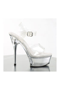 Pleaser CAPTIVA-608 Platform Sandal in Clear Vinyl