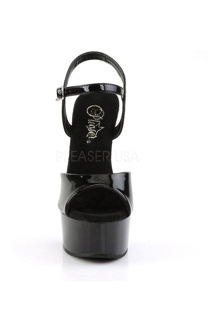 CAPTIVA-609 Platform Sandal | Black Patent-Pleaser-Sandals-SEXYSHOES.COM