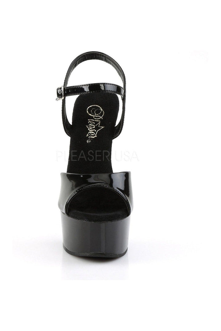 CAPTIVA-609 Platform Sandal  | Black Patent