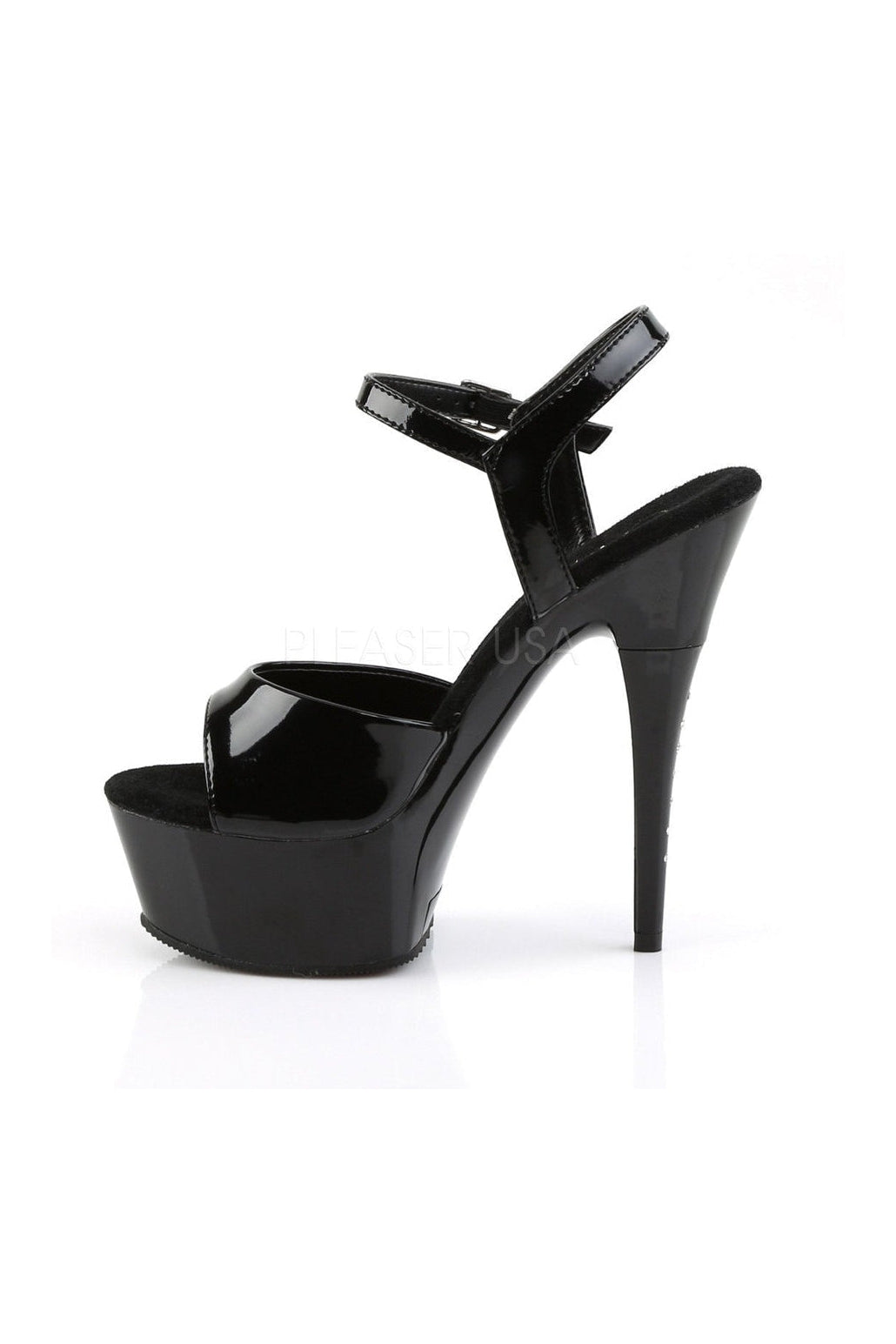CAPTIVA-609 Platform Sandal | Black Patent-Pleaser-Sandals-SEXYSHOES.COM