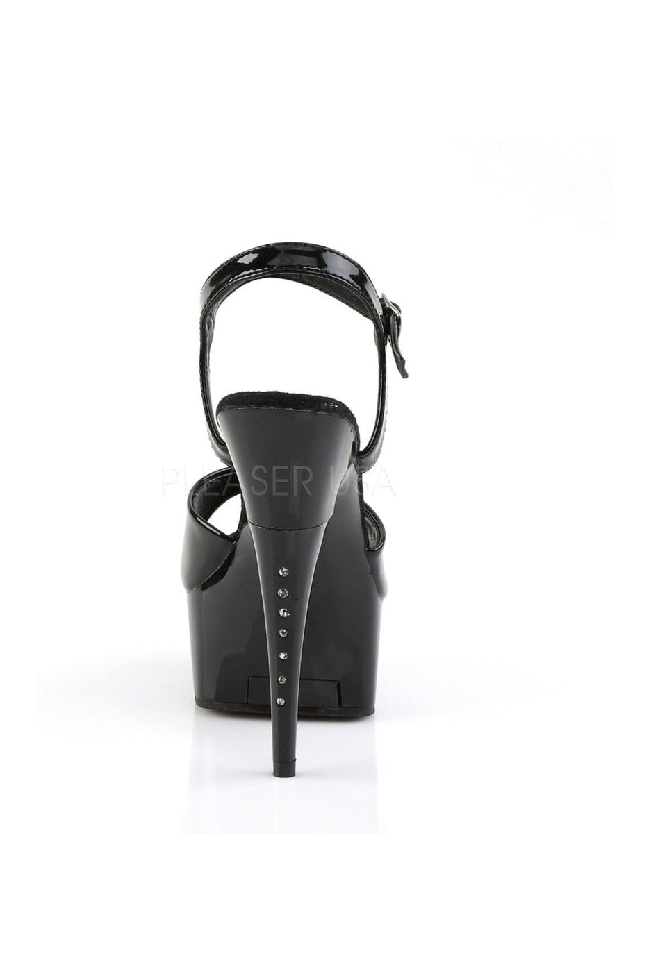 CAPTIVA-609 Platform Sandal | Black Patent-Pleaser-Sandals-SEXYSHOES.COM