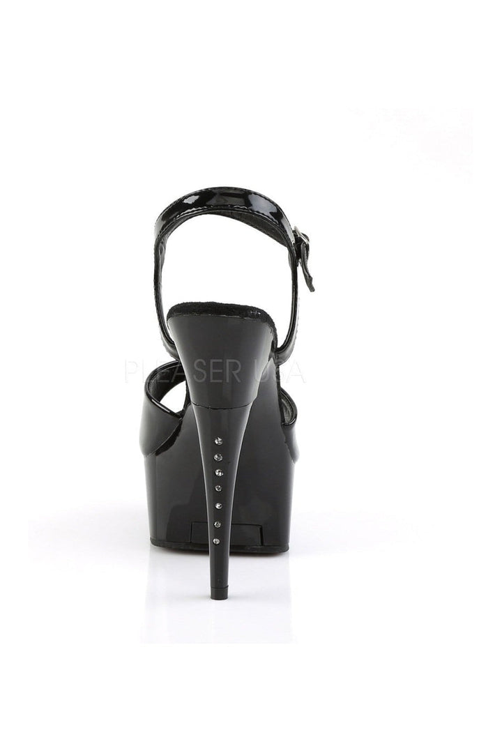 CAPTIVA-609 Platform Sandal | Black Patent-Pleaser-Sandals-SEXYSHOES.COM