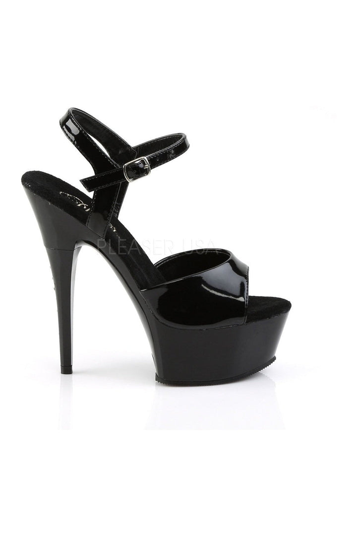 CAPTIVA-609 Platform Sandal | Black Patent-Pleaser-Sandals-SEXYSHOES.COM