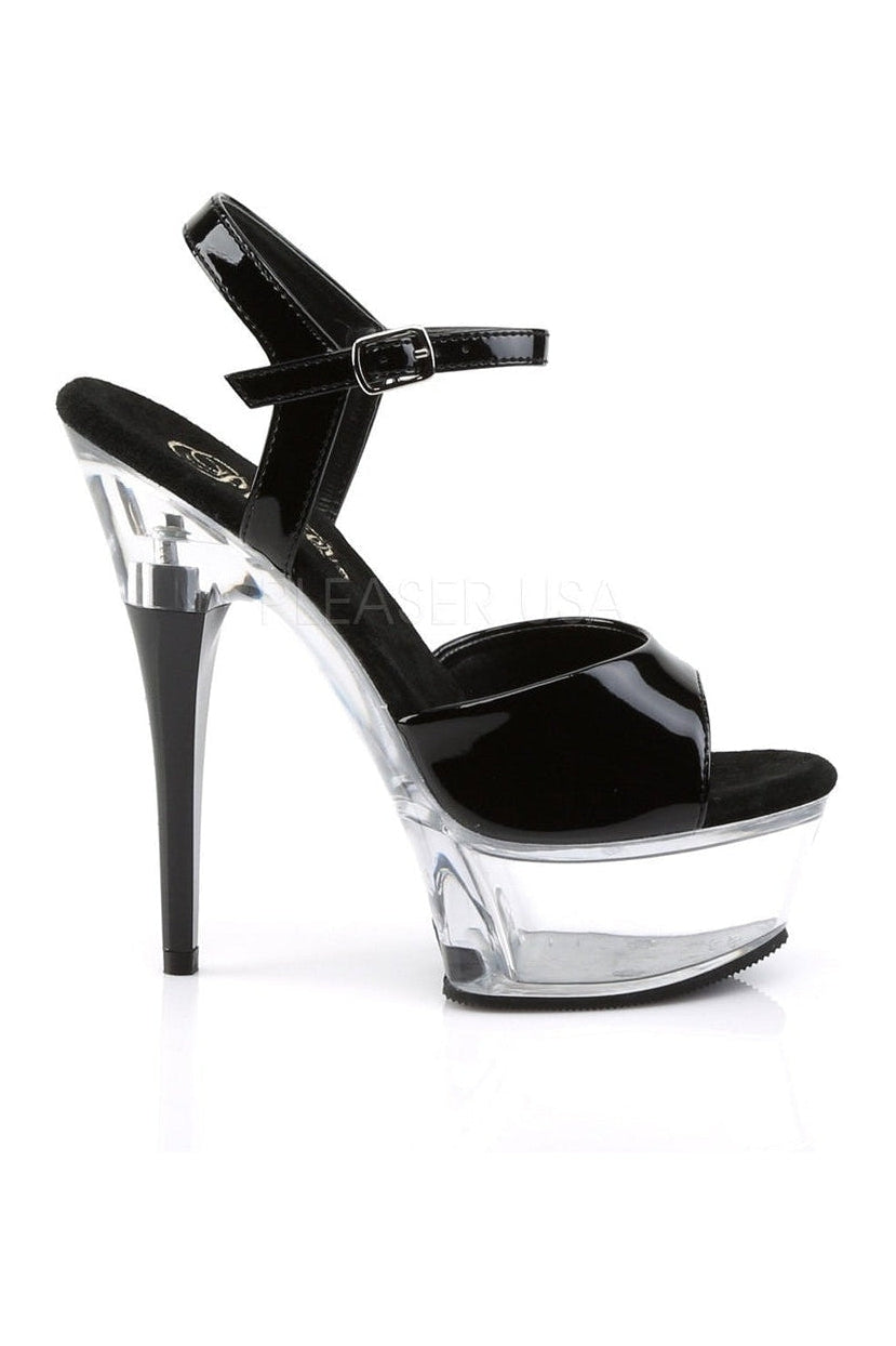 Pleaser CAPTIVA-609 Platform Slide in Black Patent