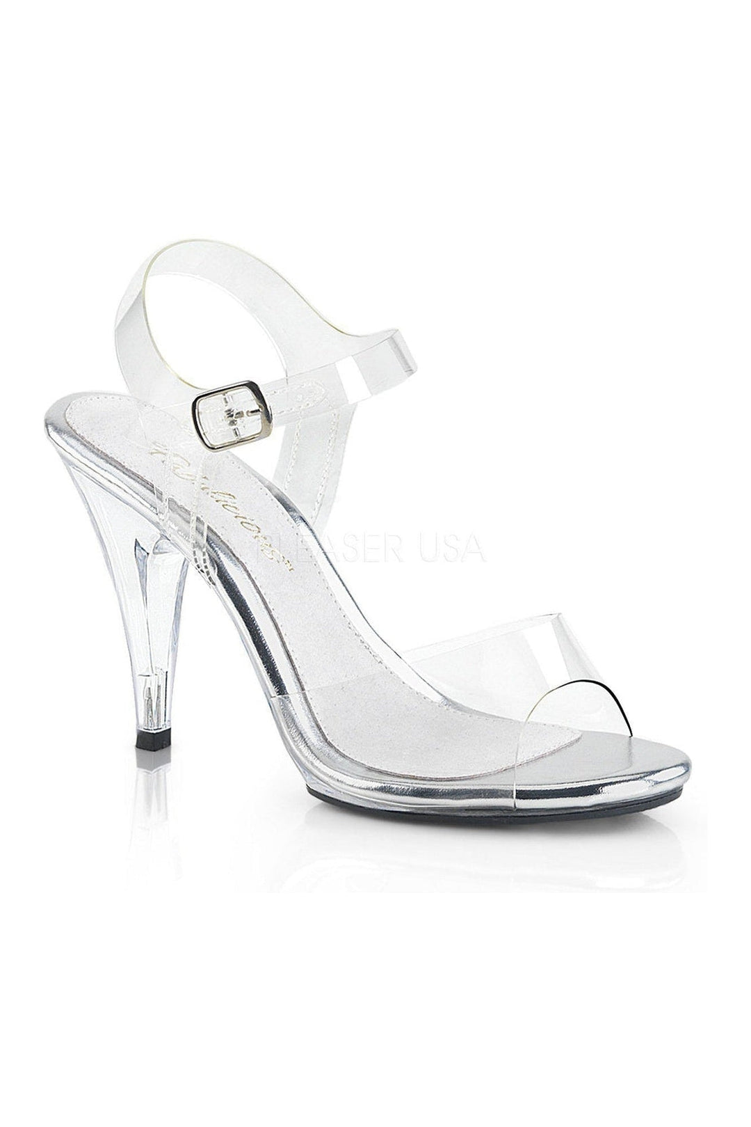 Fabulicious CARE408 Sandal in Clear Vinyl from SexyShoes.com
