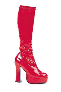 Ellie Shoes CHACHA Knee Boot in Red Patent from SexyShoes.com