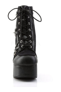 Demonia CHARADE-100  Ankle Boot in Black Fabric