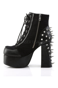 Demonia CHARADE-100  Ankle Boot in Black Fabric