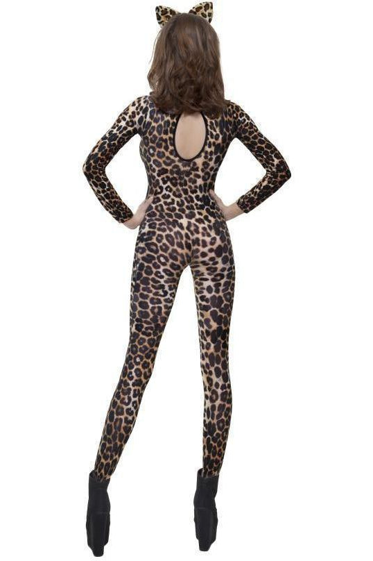 Cheetah Print Bodysuit | Brown-Fever-Brown-Bodystockings-SEXYSHOES.COM