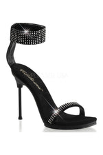 CHIC-40 Sandal | Black Faux Leather